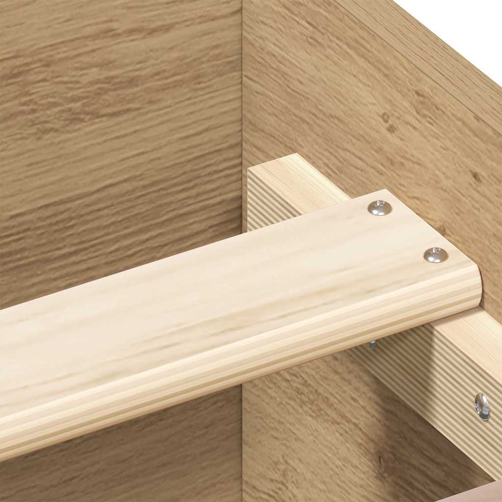 Bed Frame without Mattress Artisan Oak 100x200 cm Engineered Wood